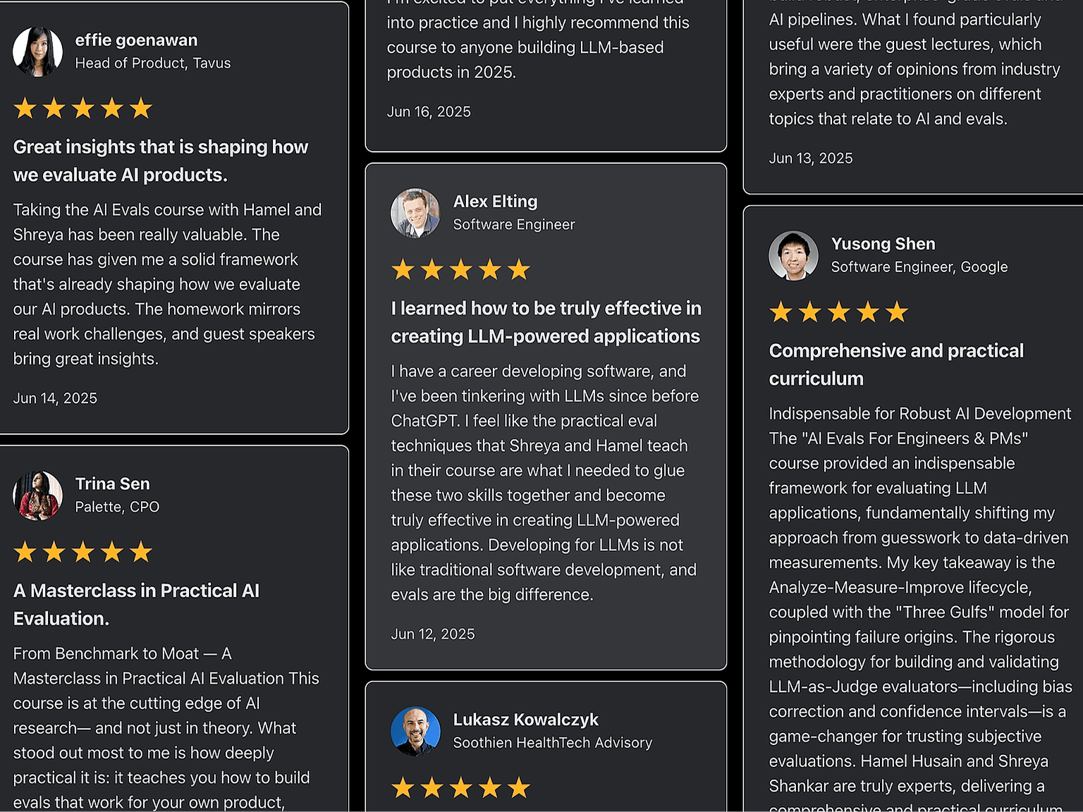 See more reviews at bit.ly/eval-reviews