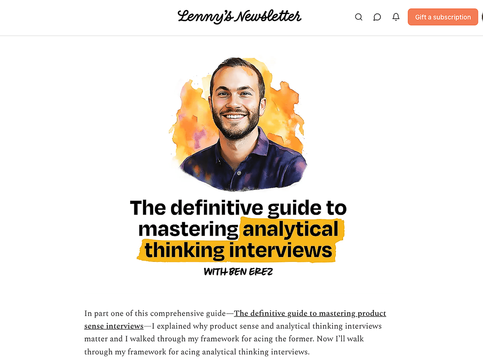 My analytical thinking guest post on Lenny's Newsletter